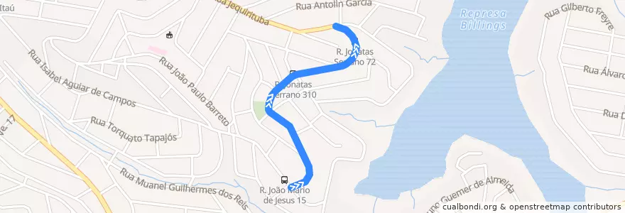 Mapa del recorrido 6062-10 Jardim Castro Alves de la línea  en 聖保羅.