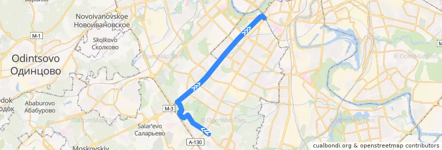Mapa del recorrido Автобус 553: Метро «Тёплый Стан» => Метро "Ленинский Проспект" (южная) de la línea  en Юго-Западный административный округ.