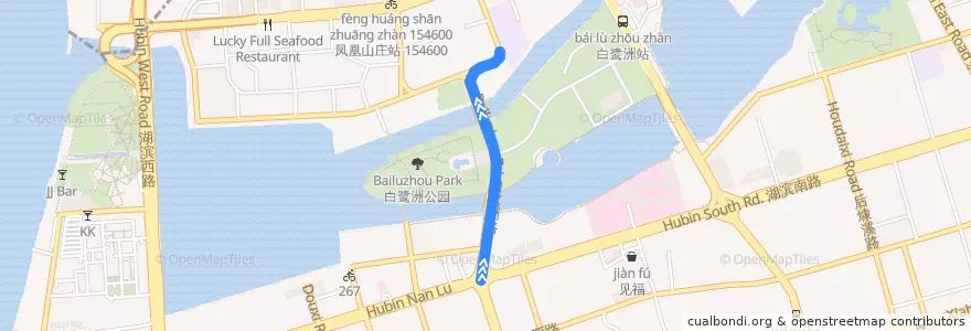 Mapa del recorrido bus 26 de la línea  en 쓰밍구.