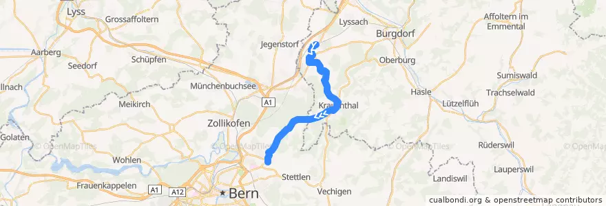 Mapa del recorrido Bus 451 de la línea  en Berna.