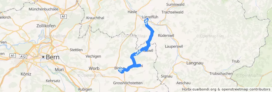 Mapa del recorrido Bus 472: Lützelflüh-Goldbach => Biglen de la línea  en Bern/Berne.