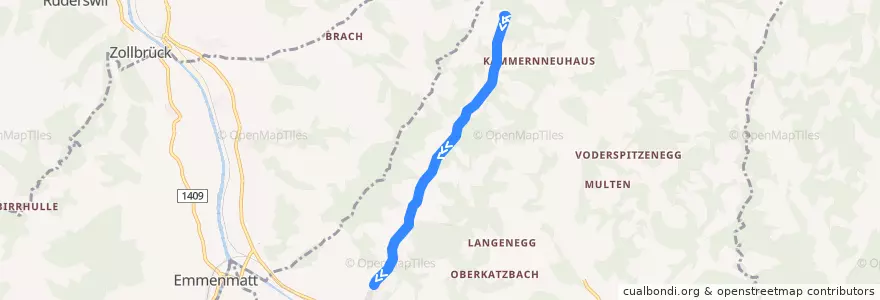 Mapa del recorrido Bus 286 de la línea  en Langnau im Emmental.