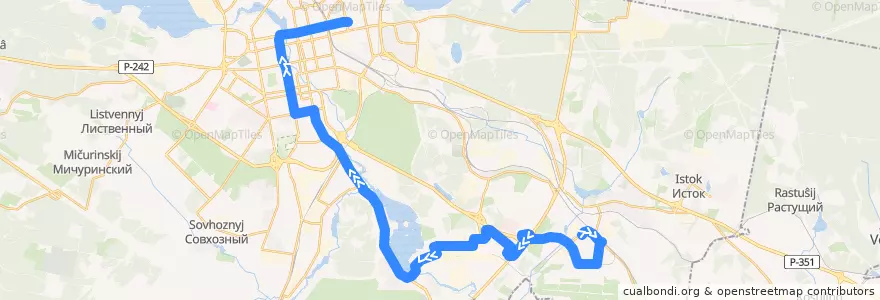 Mapa del recorrido Автобус 039. РП "Докер" - УрФУ de la línea  en городской округ Екатеринбург.
