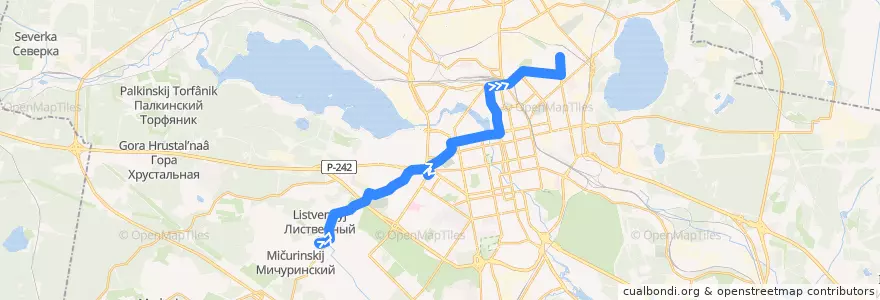 Mapa del recorrido Автобус 48. Широкая речка - Авангард de la línea  en городской округ Екатеринбург.