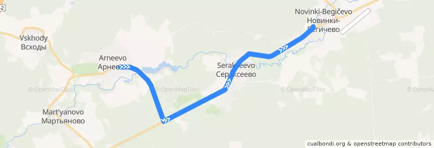 Mapa del recorrido Автобус №24 Площадь Революции - Новики de la línea  en городской округ Серпухов.