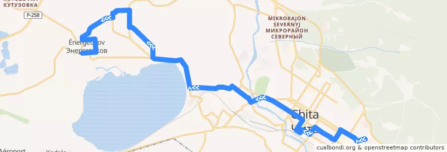 Mapa del recorrido Маршрутное такси №57 de la línea  en городской округ Чита.
