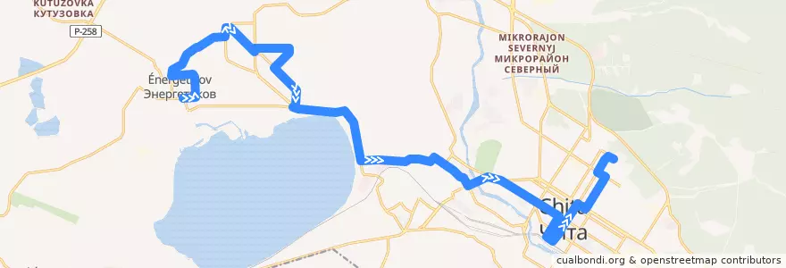 Mapa del recorrido Маршрутное такси №59 de la línea  en городской округ Чита.