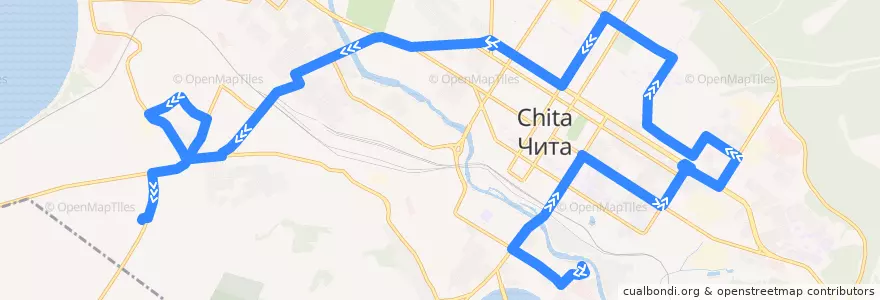 Mapa del recorrido Маршрутное такси №51 de la línea  en городской округ Чита.