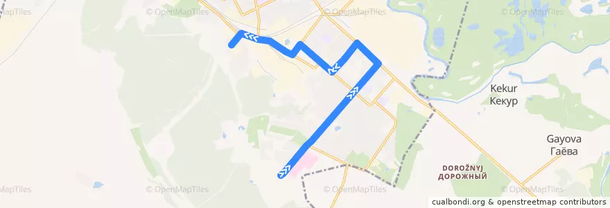 Mapa del recorrido Автобус №5: ЦГБ — Озеро de la línea  en городской округ Ирбит.