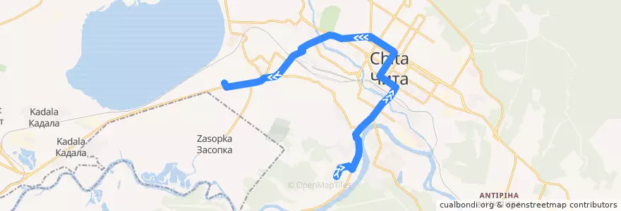 Mapa del recorrido Маршрутное такси №23 de la línea  en городской округ Чита.