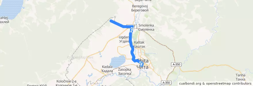 Mapa del recorrido Маршрутное такси №8 de la línea  en городской округ Чита.