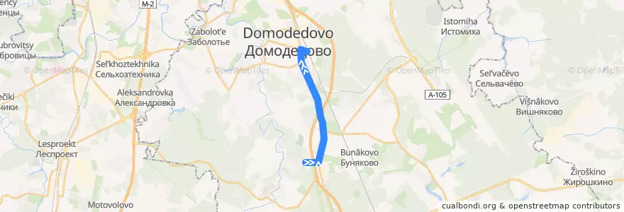 Mapa del recorrido Автобус №32: Санаторий Подмосковье – Станция Домодедово de la línea  en городской округ Домодедово.