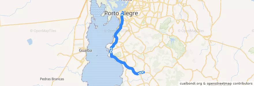 Mapa del recorrido Ipanema de la línea  en ポルト・アレグレ.