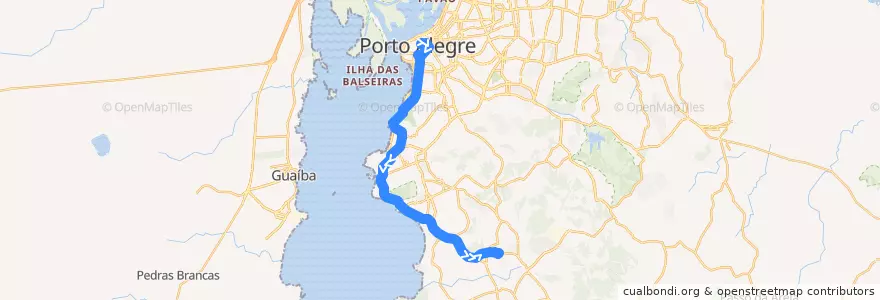 Mapa del recorrido Ipanema de la línea  en Porto Alegre.
