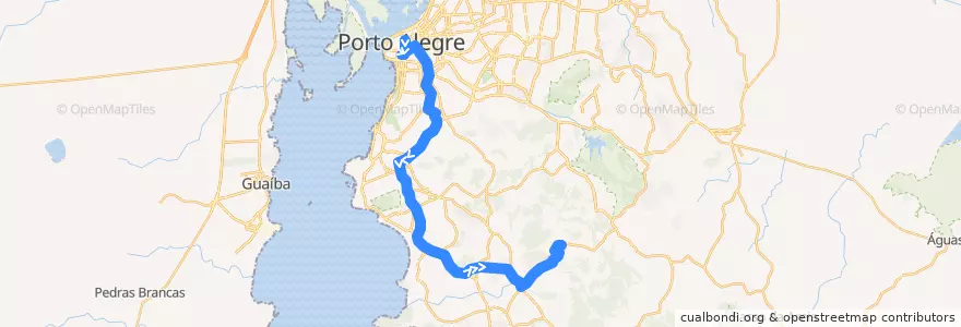 Mapa del recorrido Restinga de la línea  en ポルト・アレグレ.