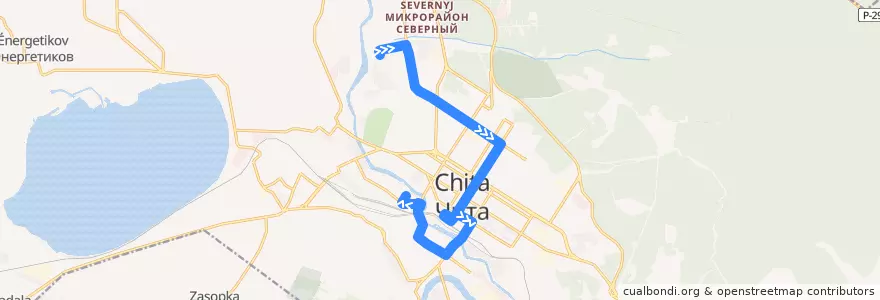 Mapa del recorrido Маршрутное такси №42 de la línea  en городской округ Чита.