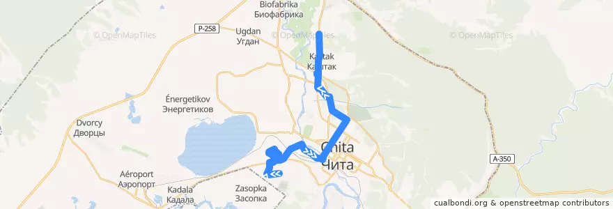 Mapa del recorrido Маршрутное такси №30 de la línea  en городской округ Чита.