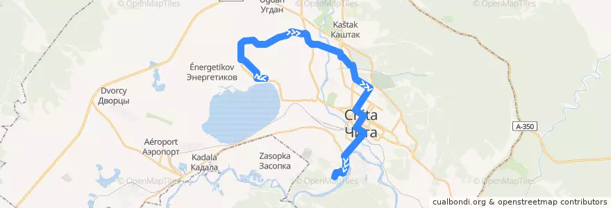 Mapa del recorrido Маршрутное такси №26 de la línea  en городской округ Чита.