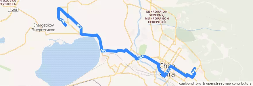 Mapa del recorrido Маршрутное такси №24 de la línea  en チタ管区.