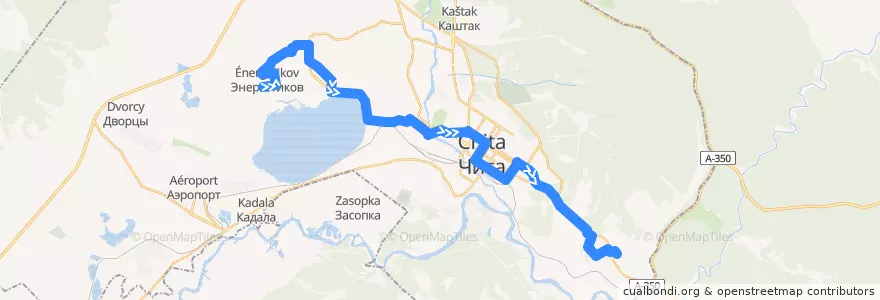 Mapa del recorrido Маршрутное такси №77 de la línea  en городской округ Чита.