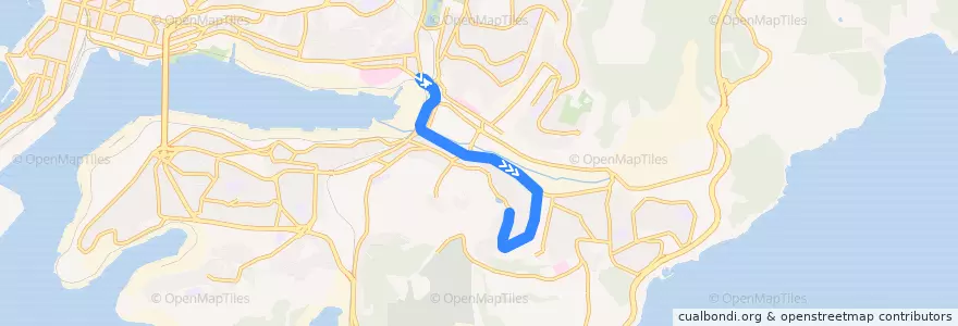Mapa del recorrido Автобус 39: Луговая - Сафонова de la línea  en Stadtkreis Wladiwostok.