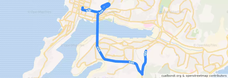 Mapa del recorrido Автобус 15К: Трудовая - ТЦ "Изумруд" de la línea  en Владивостокский городской округ.
