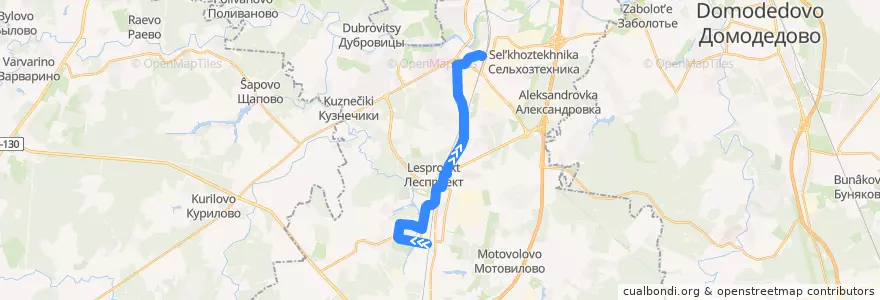 Mapa del recorrido Автобус №29: Климовск (Станция Гривно) – Станция Подольск de la línea  en городской округ Подольск.