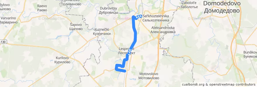 Mapa del recorrido Автобус №29: Станция Подольск – Климовск (Станция Гривно) de la línea  en городской округ Подольск.