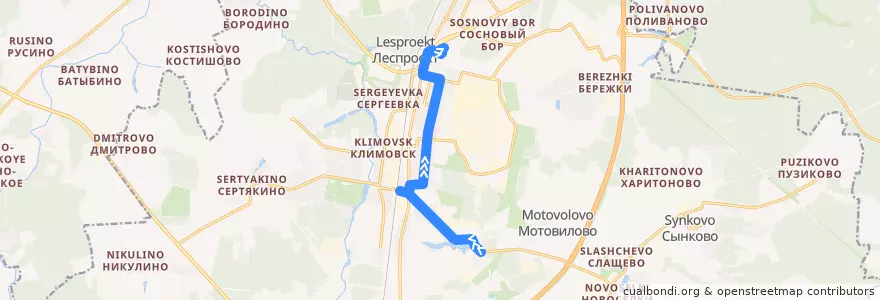 Mapa del recorrido Маршрутное такси №4: МИС – Глобус de la línea  en городской округ Подольск.