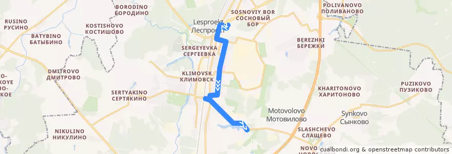Mapa del recorrido Маршрутное такси №4: Глобус – МИС de la línea  en городской округ Подольск.