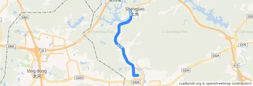 Mapa del recorrido 333A路[天鹿湖老年人护理中心总站-联和(惠联路)总站] de la línea  en 联和街道.