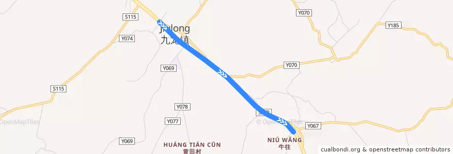 Mapa del recorrido 352路[九龙镇政府总站-迳下村(高和场)总站] de la línea  en 龙湖街道.