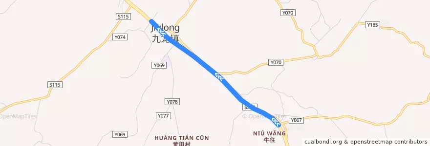 Mapa del recorrido 352路[迳下村(高和场)总站-九龙镇政府总站] de la línea  en 龙湖街道.