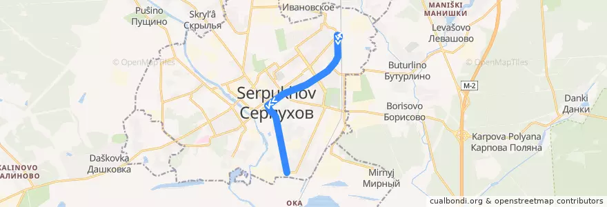 Mapa del recorrido Автобус №3 Станция Серпухов - Нижняя улица de la línea  en городской округ Серпухов.