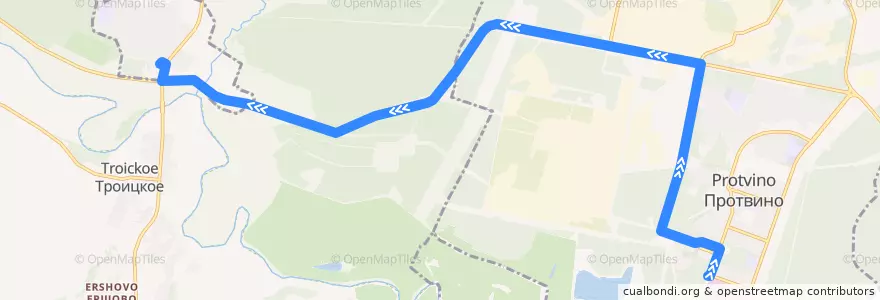 Mapa del recorrido Автобус №913 Метро "Южная" - Кремёнки de la línea  en Centraal Federaal District.