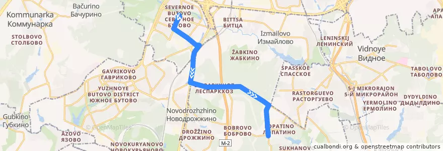 Mapa del recorrido Маршрутка 1092 de la línea  en Центральный федеральный округ.