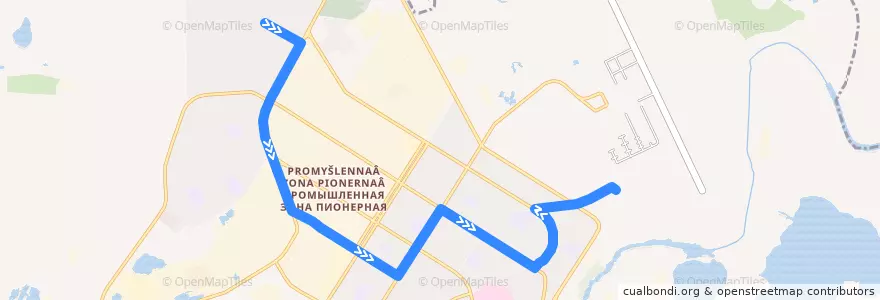 Mapa del recorrido Автобус №1: Украина - Авторынок de la línea  en городской округ Нефтеюганск.