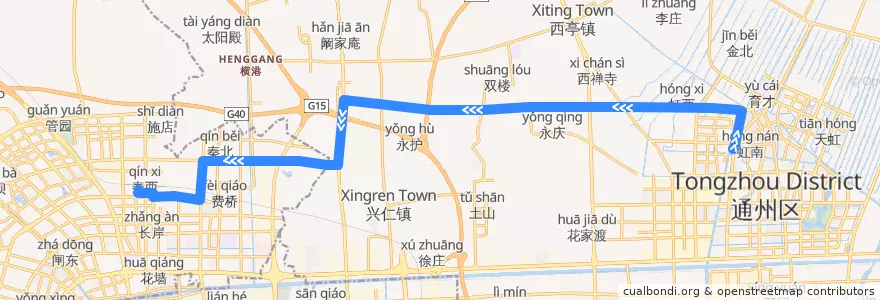 Mapa del recorrido 126路: 胜利桥公交回车场 => 火车站 de la línea  en 南通市.