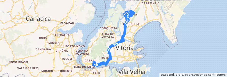 Mapa del recorrido 0163 Aeroporto / Parque Moscoso via Maria Ortiz de la línea  en 维多利亚.