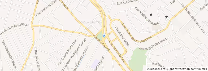 Mapa del recorrido Diadema (Terminal Metropolitano Diadema) - São Paulo (Brooklin) de la línea  en 聖保羅.
