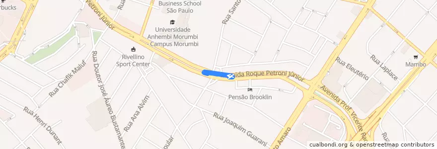 Mapa del recorrido Diadema (Terminal Metropolitano Diadema) - São Paulo (Brooklin) de la línea  en São Paulo.