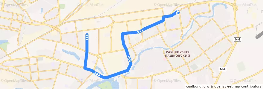 Mapa del recorrido Трамвай №10: "Хладокомбинат - Комсомольский микрорайон" de la línea  en городской округ Краснодар.