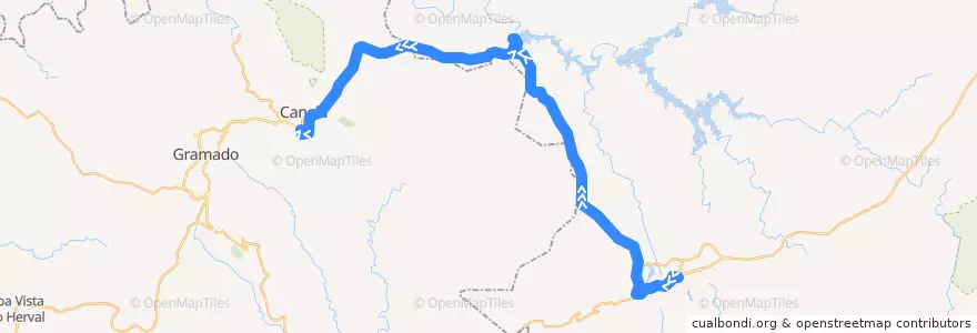 Mapa del recorrido SFP-CAN de la línea  en Região Geográfica Imediata de Caxias do Sul.