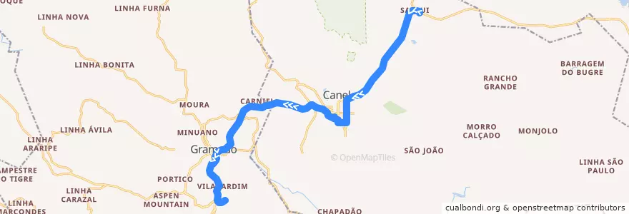 Mapa del recorrido SQI-GRA(Circ) de la línea  en Região Geográfica Imediata de Caxias do Sul.