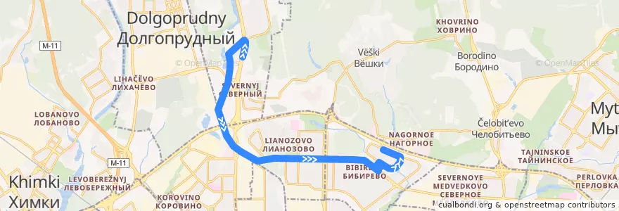 Mapa del recorrido Автобус 867: Заболотье => Улица Корнейчука de la línea  en Северо-Восточный административный округ.