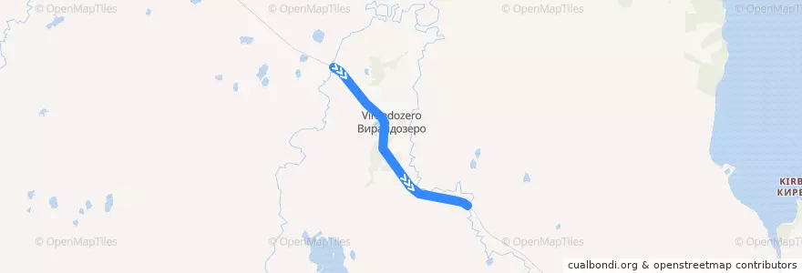 Mapa del recorrido ЖД Беломорск-Обозерская de la línea  en Сумпосадское сельское поселение.