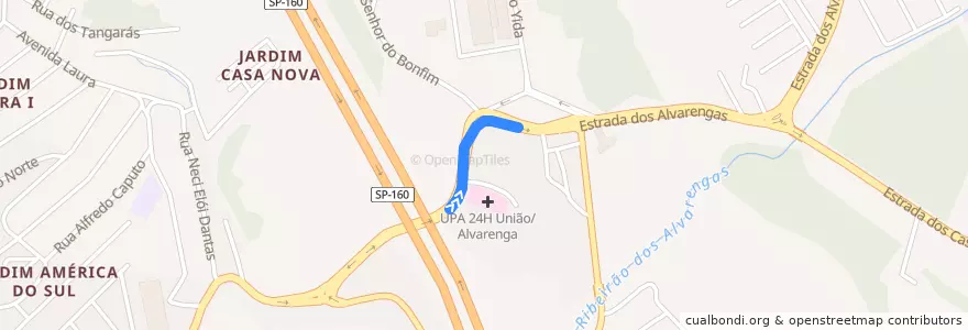 Mapa del recorrido 05: Jd. Laura =>Paço de la línea  en São Bernardo do Campo.