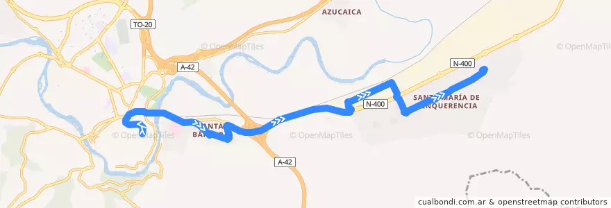 Mapa del recorrido Línea 94: Zocodover → Santa Bárbara → Benquerencia de la línea  en طليطلة.