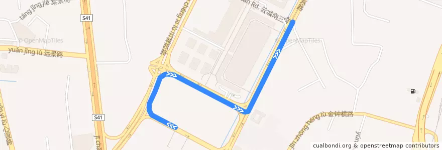 Mapa del recorrido 479路(地铁飞翔公园站总站-景泰直街总站) de la línea  en 白云区.