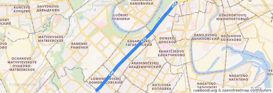 Mapa del recorrido Автобус 144к: Метро «Октябрьская» => Улица Кравченко de la línea  en Moskau.